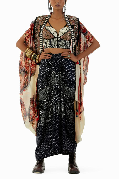 Surmai Ritu Kaftan Dupatta Jacket Set
