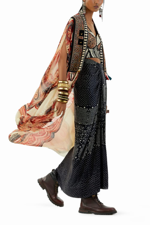 Surmai Ritu Kaftan Dupatta Jacket Set