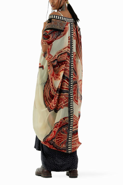 Surmai Ritu Kaftan Dupatta Jacket Set
