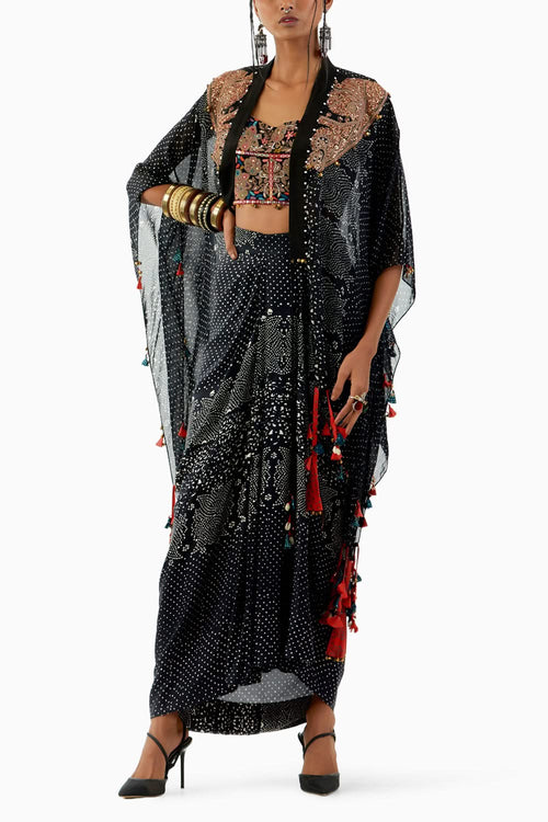 Surmai Veni Dupatta Jacket Set