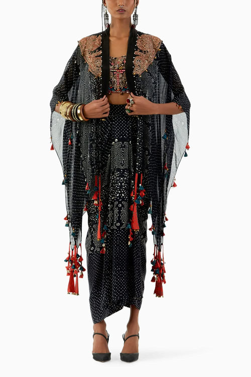 Surmai Veni Dupatta Jacket Set
