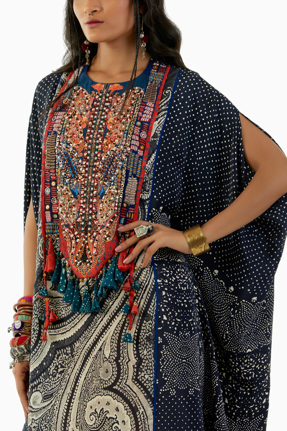 Surmai Ritu Kaftan Tunic and Drape Trouser Set