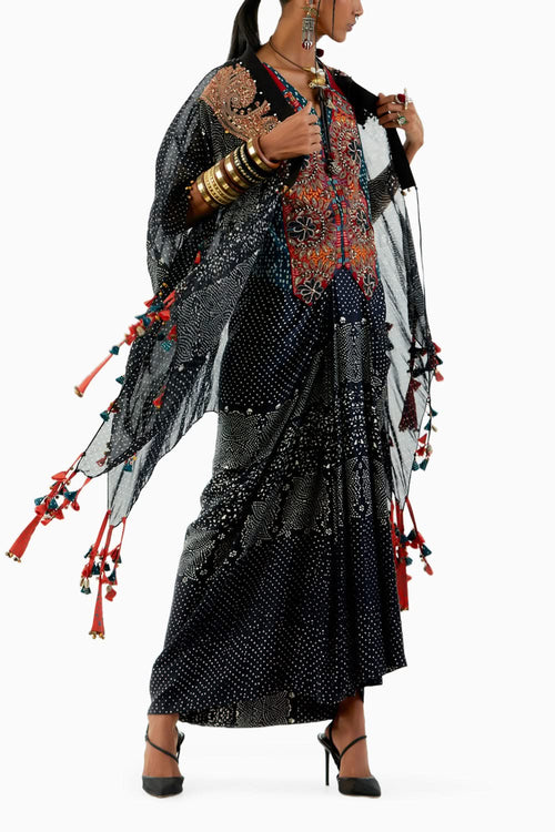 Surmai Veni Dupatta Jacket Set With Bhumi Corset Blouse