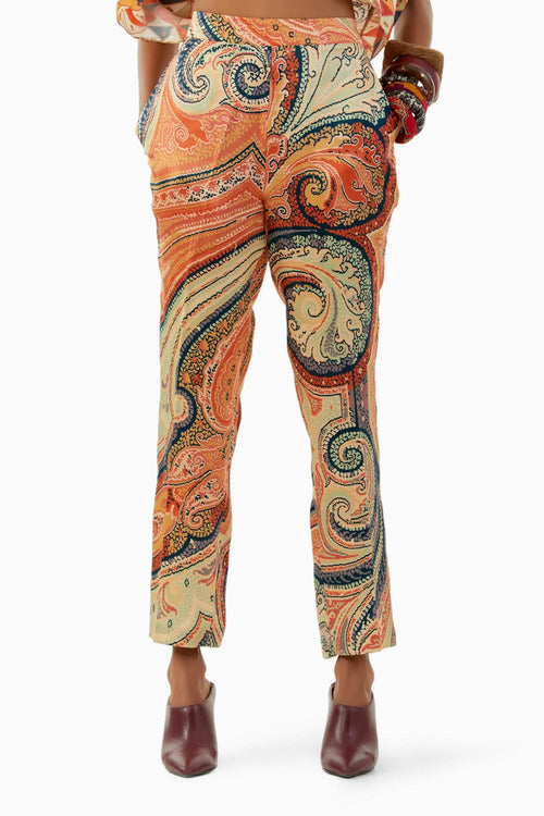 Multicolor Ritu Kaftan Tunic and Trouser Set