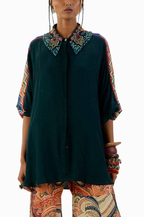 Deep Teal Mandala Shirt