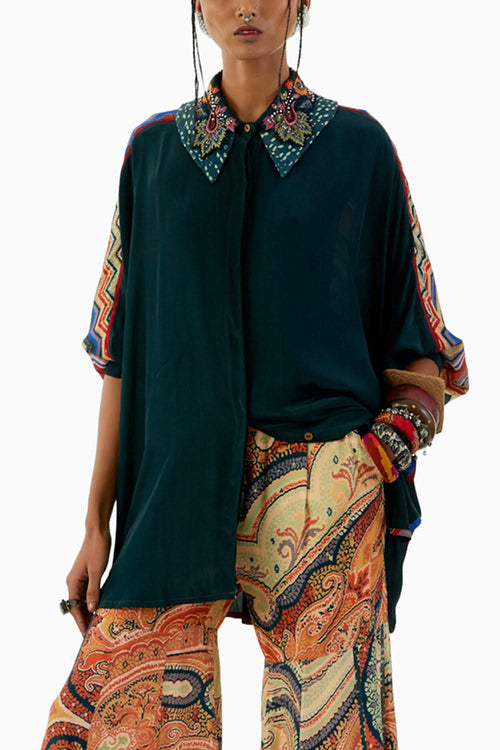 Deep Teal Mandala Shirt