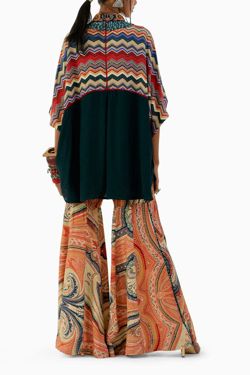 Deep Teal Mandala Shirt and Trouser Set