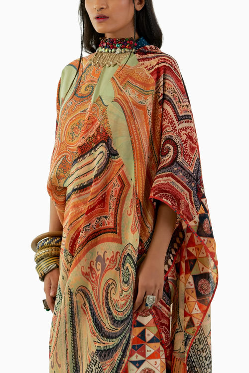 Ash Green Sadhvi Drape Saree