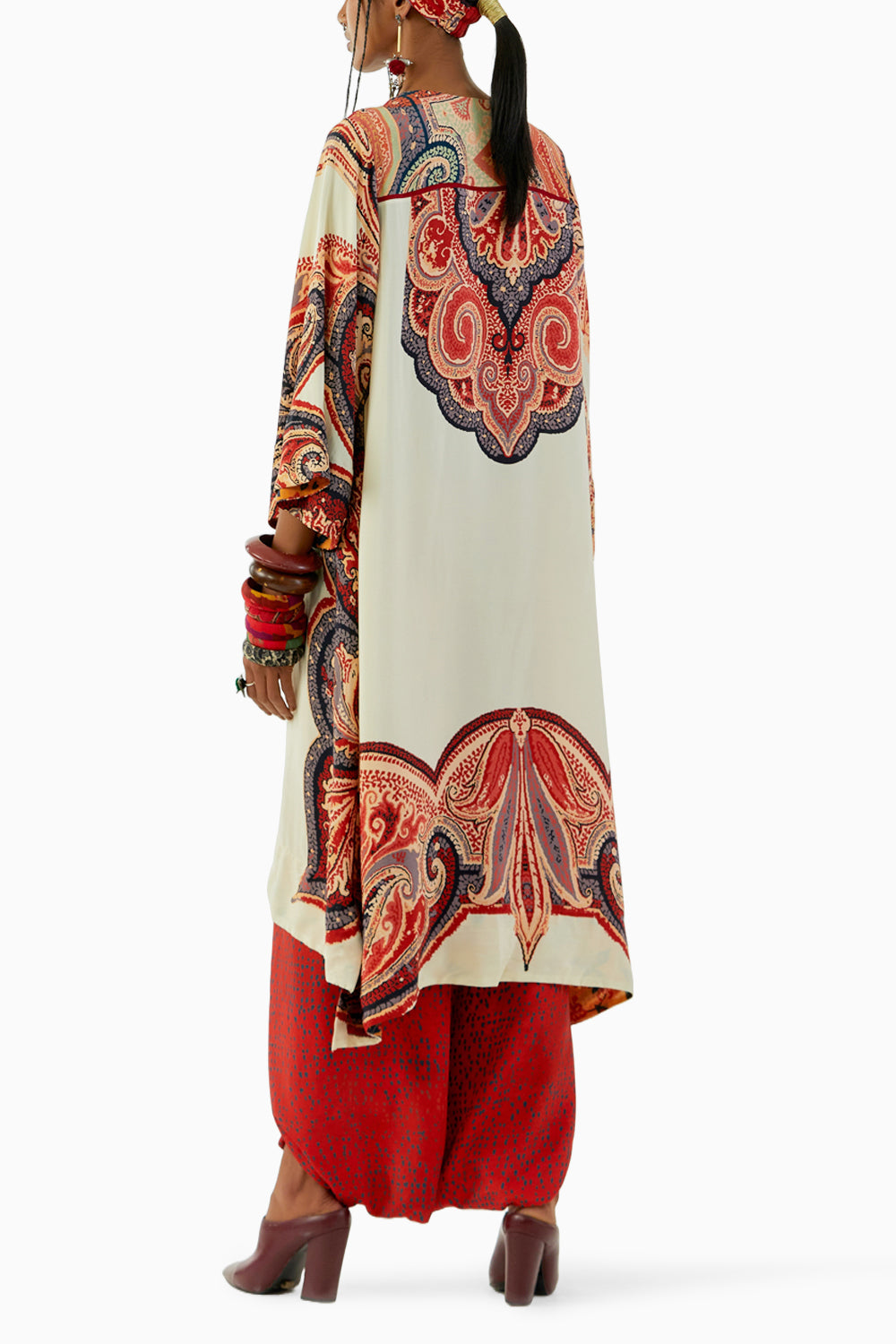 Mogra Mitra Long Kurta and Drape Trouser Set