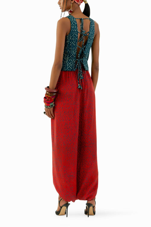 Deep Teal Bhumi Corset Blouse
