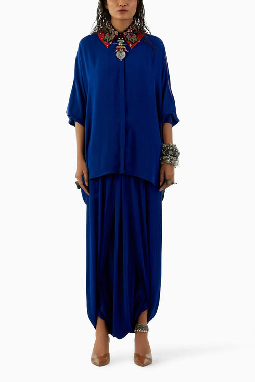 Sapphire Mandala Shirt and Trouser Set
