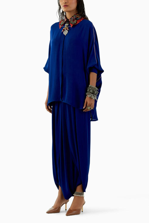 Sapphire Mandala Shirt and Trouser Set