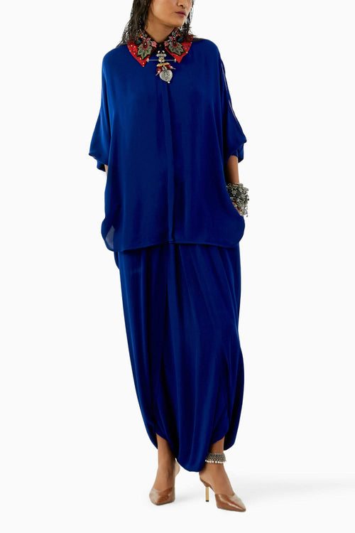 Sapphire Mandala Shirt and Trouser Set