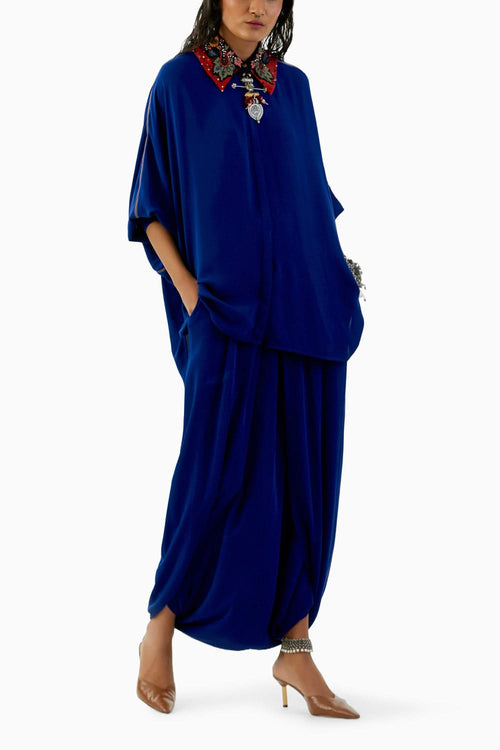 Sapphire Mandala Shirt and Trouser Set