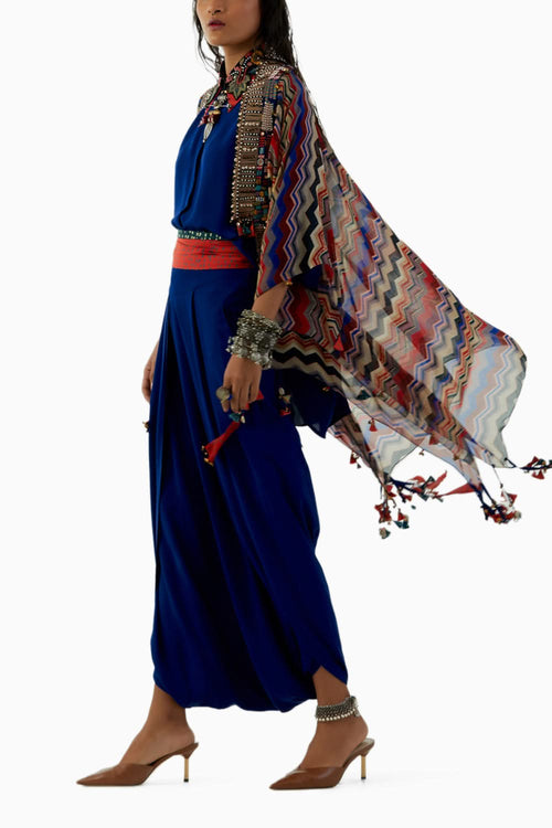Multicolor Veni Dupatta Jacket