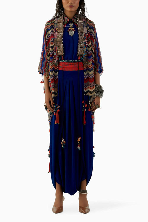 Multicolor Veni Dupatta Jacket