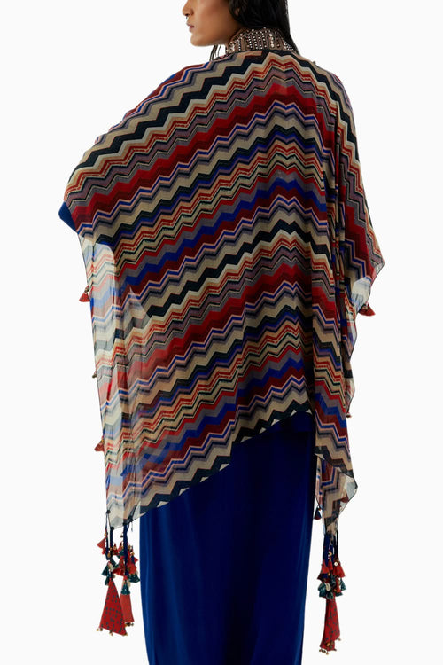 Multicolor Veni Dupatta Jacket