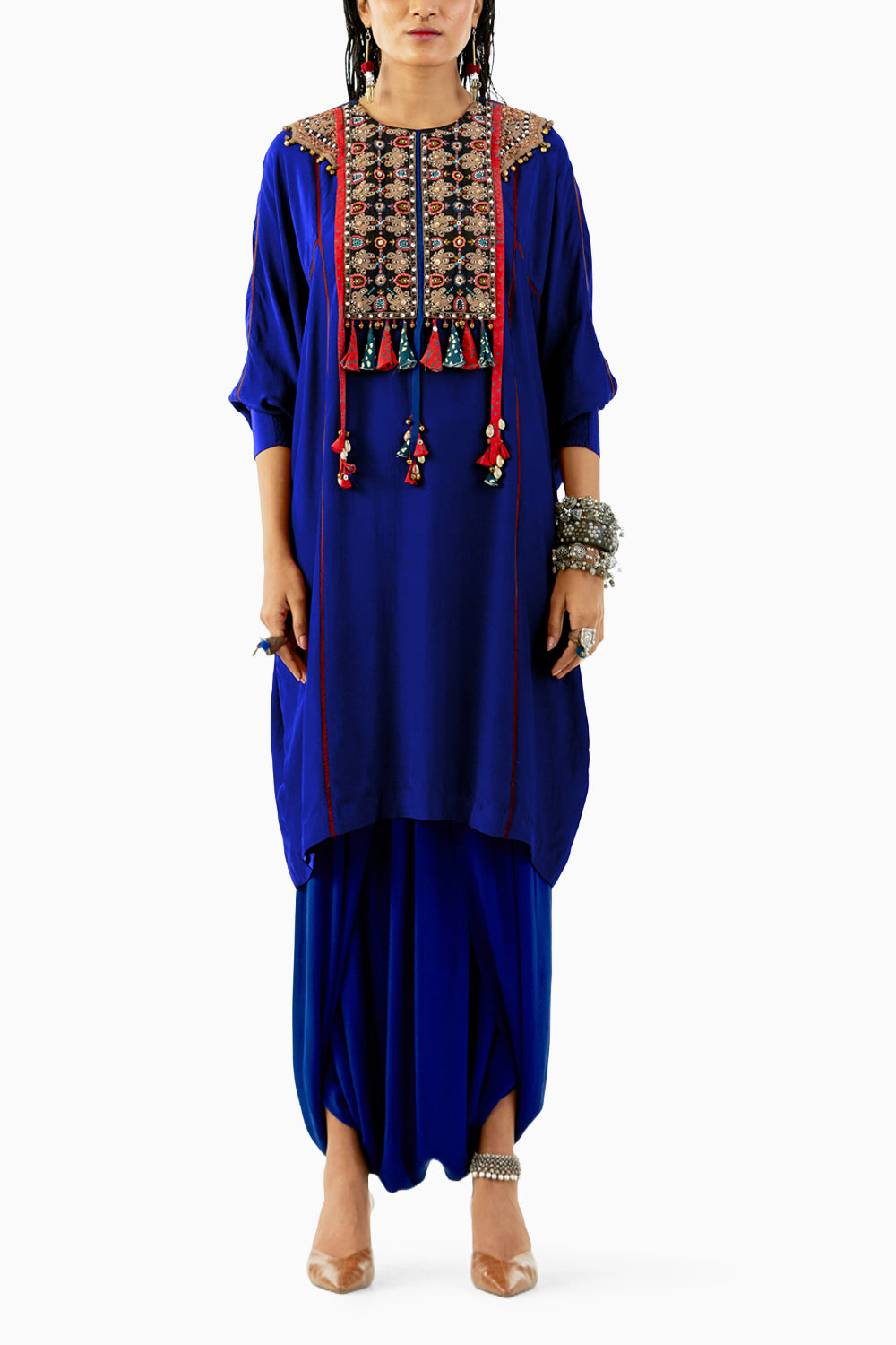 Sapphire Kuru Trapeeze Tunic and Drape Trouser Set