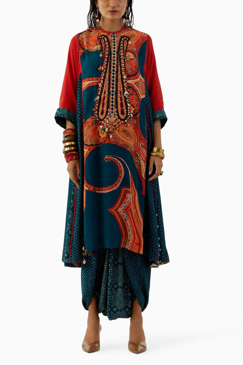 Deep Teal Indra Choga Set