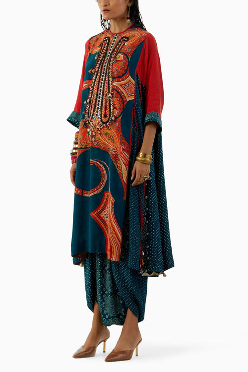 Deep Teal Indra Choga Set