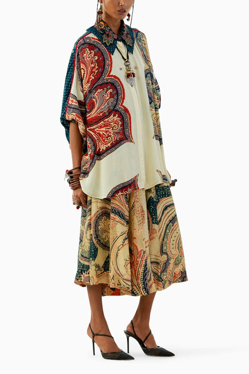 Mogra Mandala Shirt and Drape Trouser Set