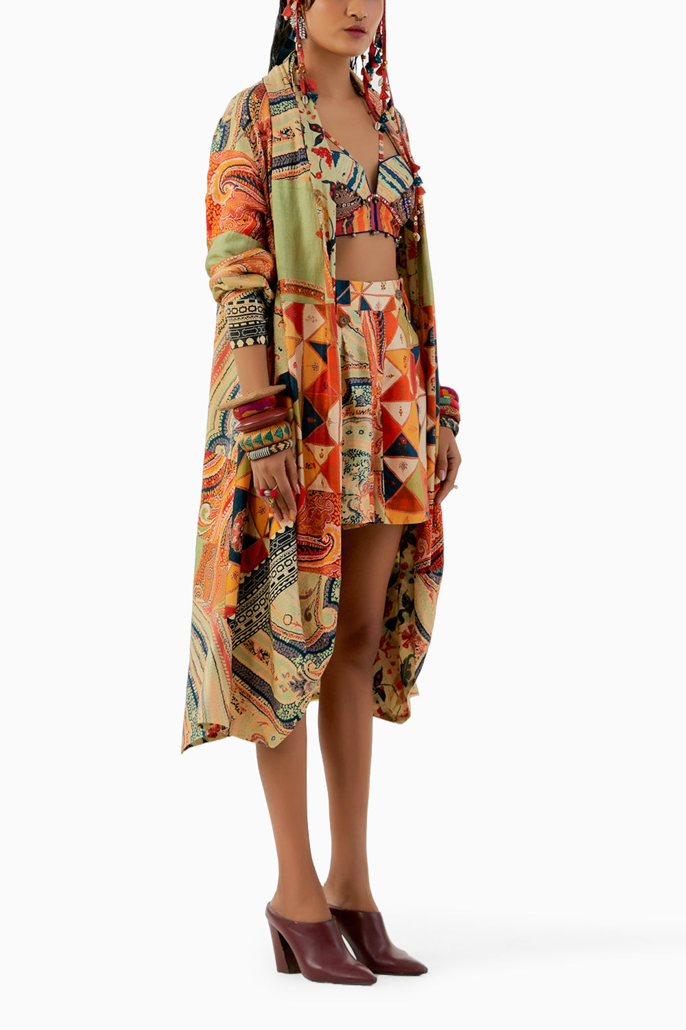 Multicolor Hina Trench Coat