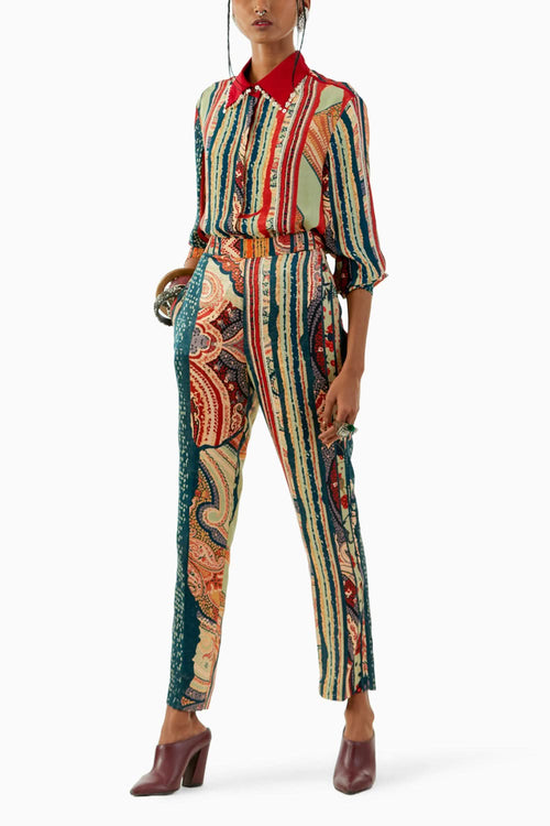 Multicolor Atri Shirt and Trouser Set
