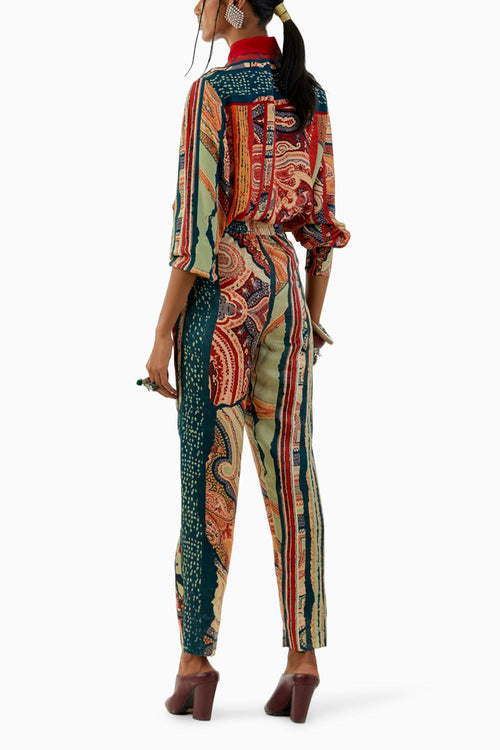Multicolor Atri Shirt and Trouser Set