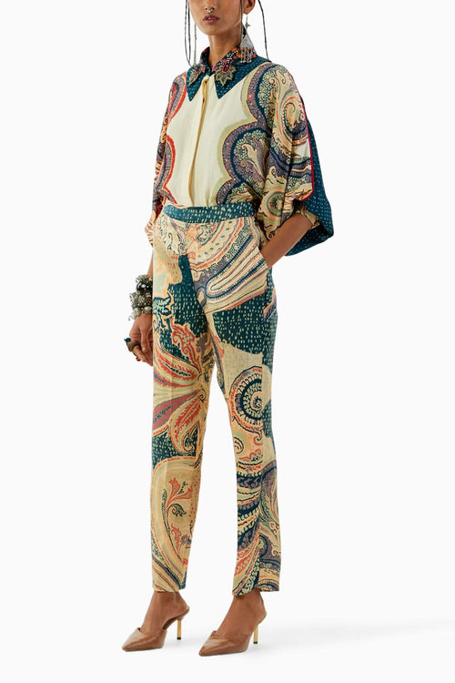 Mogra Mandala Shirt and Trouser Set