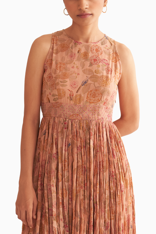 Aswini Bird Print Anarkali