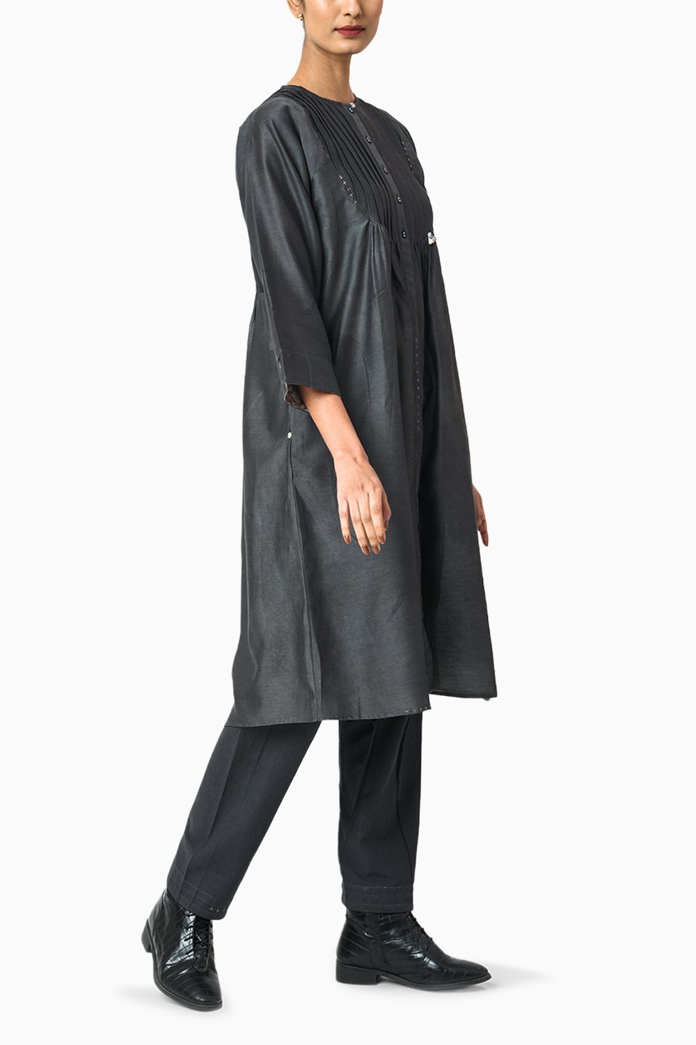 Americano Chanderi Tunic with Trouser Set