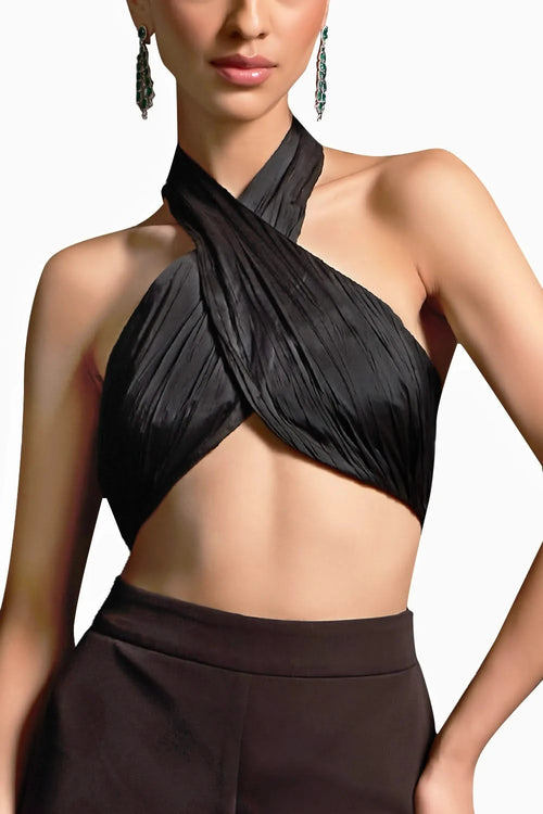 Afterglow Black Halter Top