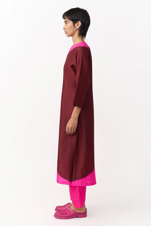 Polka Rani Burgundy Co-ord Set