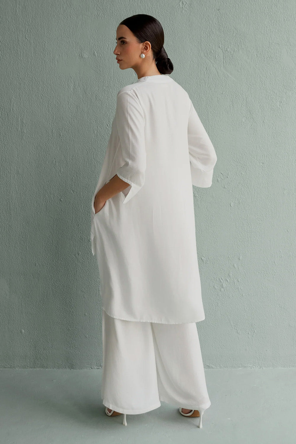 Zena White Top With Pants