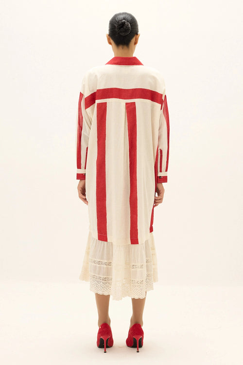 Off White Red Sylvia Dress