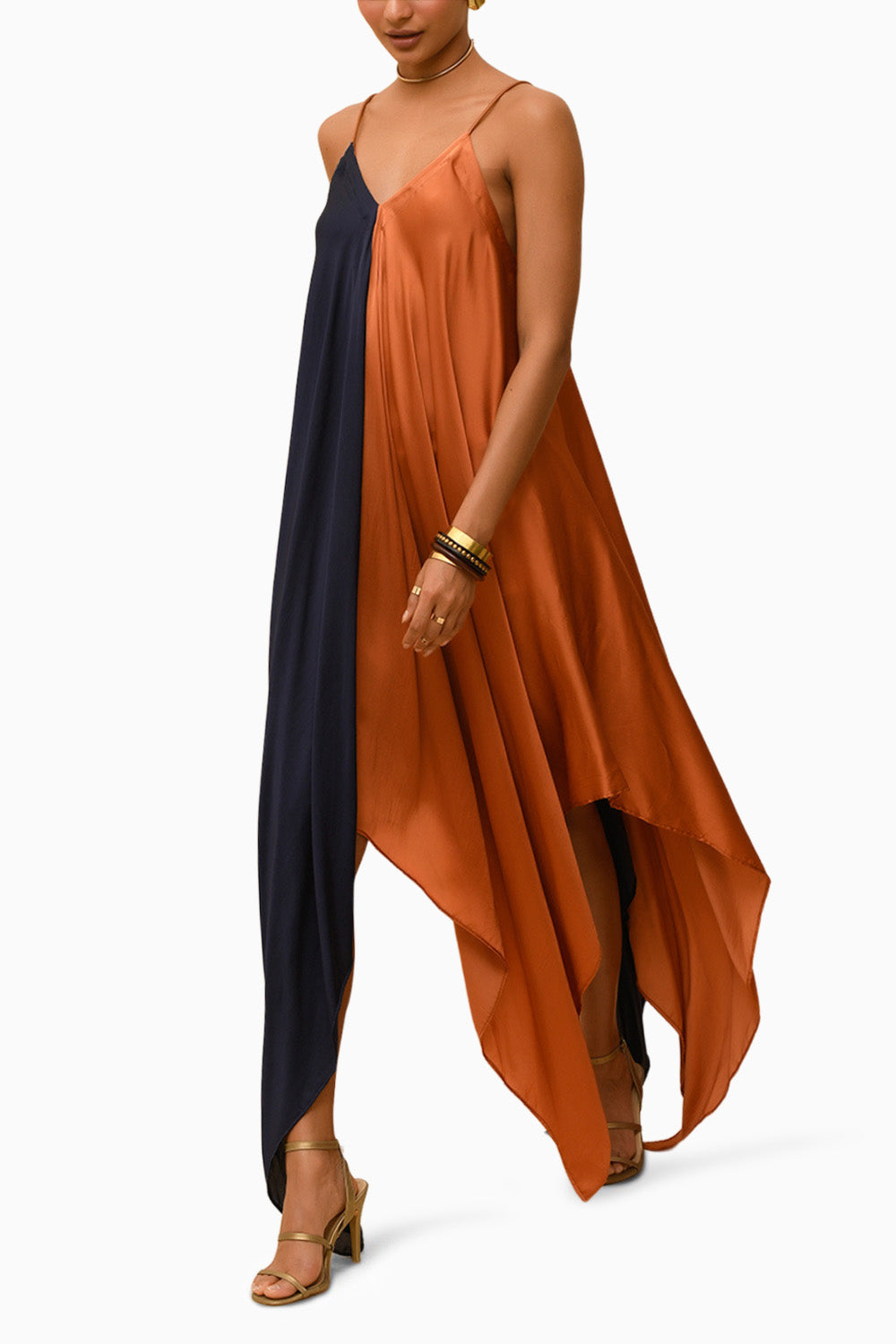 Two Tone Asymmetrical Dress