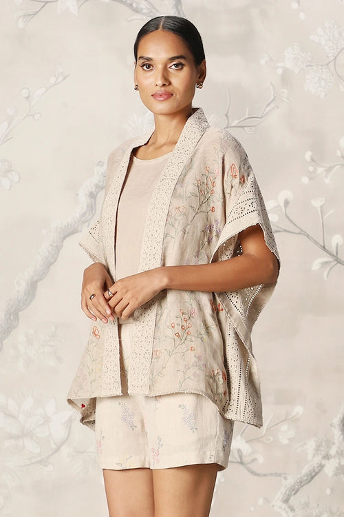 Walk in the Clouds Sand Short Kaftan and Shorts