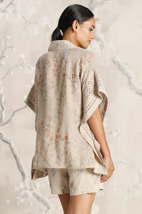 Walk in the Clouds Sand Short Kaftan and Shorts