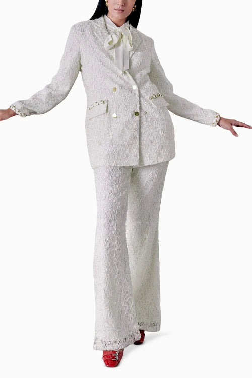 Terra Ivory Lace Blazer Set