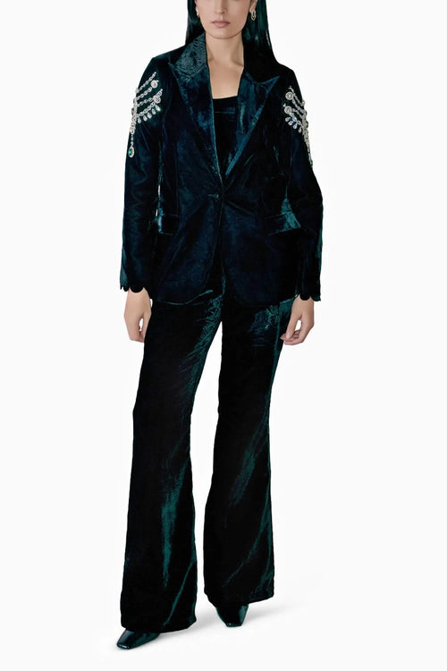 Embellished Velvet Set