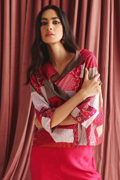 Multicolor Recycled Short Jacket
