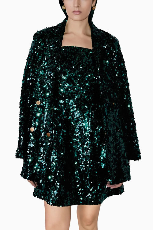 Green Sequins Blazer