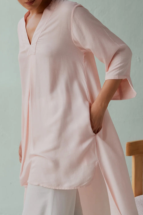 Zena Blush Top With Pants