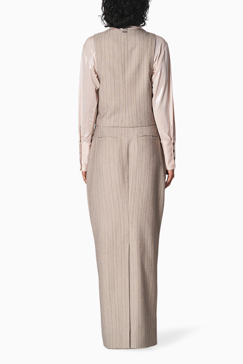 Dull Grey Essential Jersey Shirt and Alex Waist Coat 2.0 with Corp Skirt
