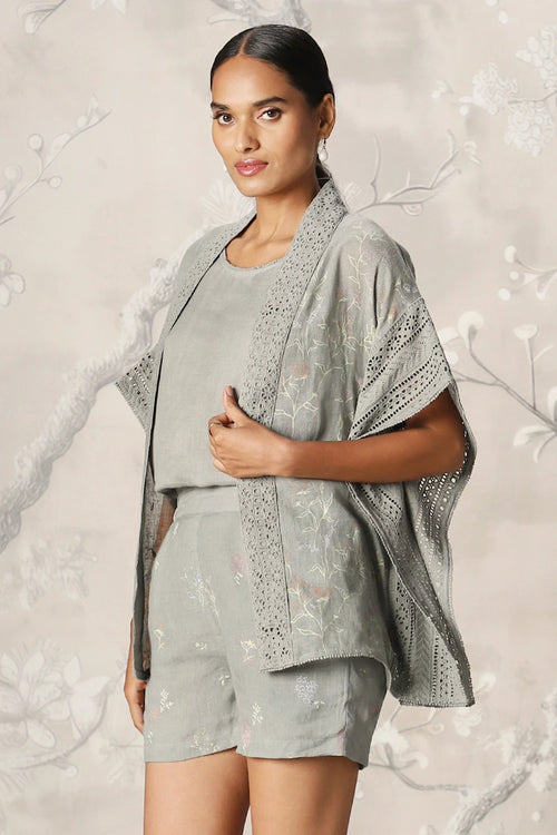 Walk in the Clouds Jade Short Kaftan and Shorts