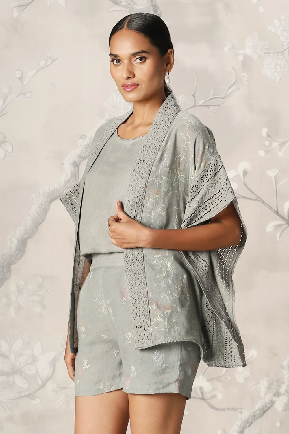 Walk in the Clouds Jade Short Kaftan and Shorts