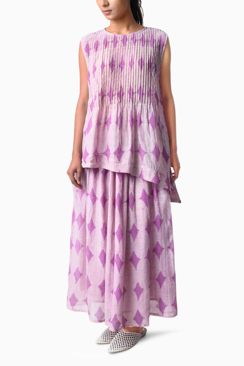 Pintuck Plum Co-ord Set