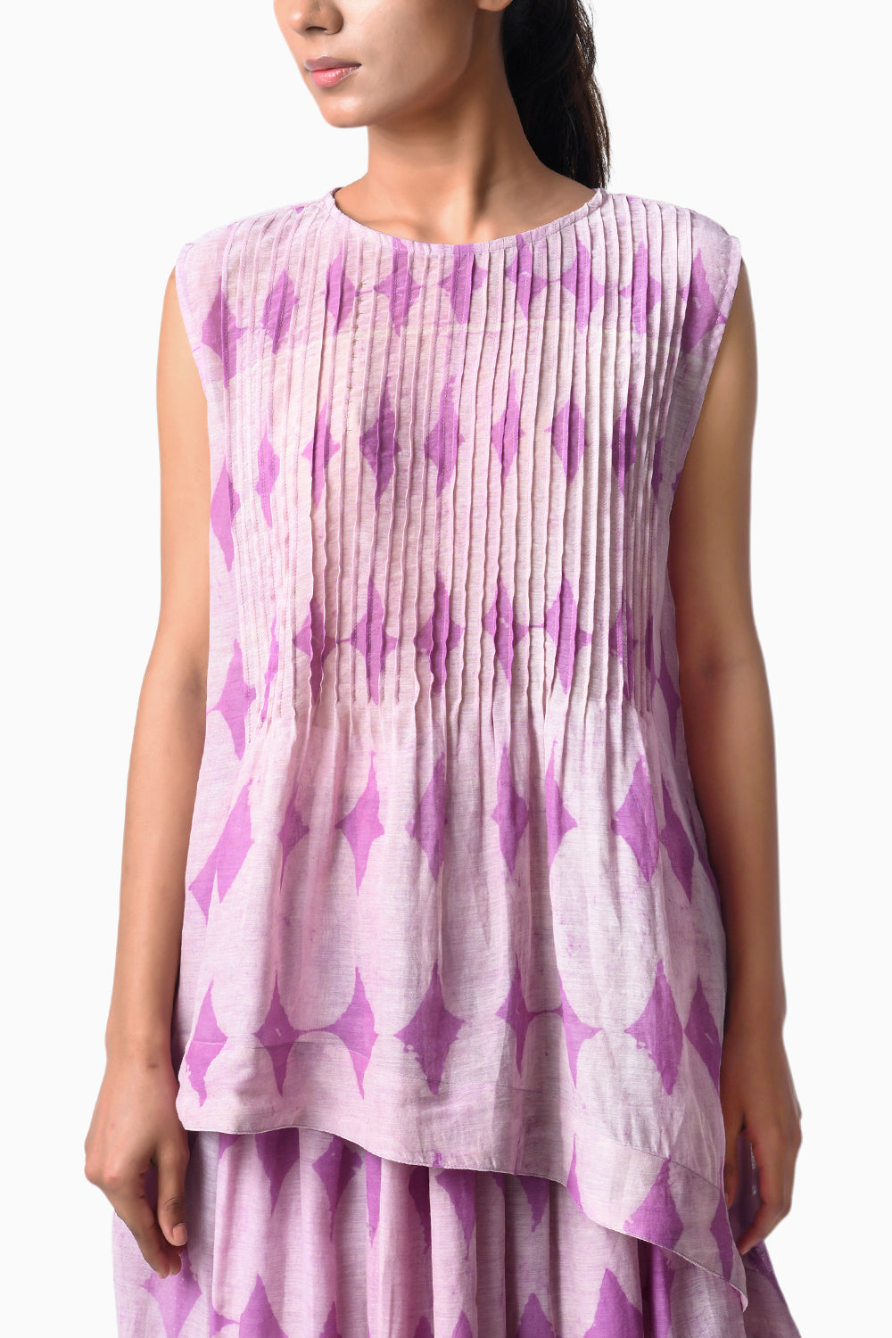Pintuck Plum Cord Set