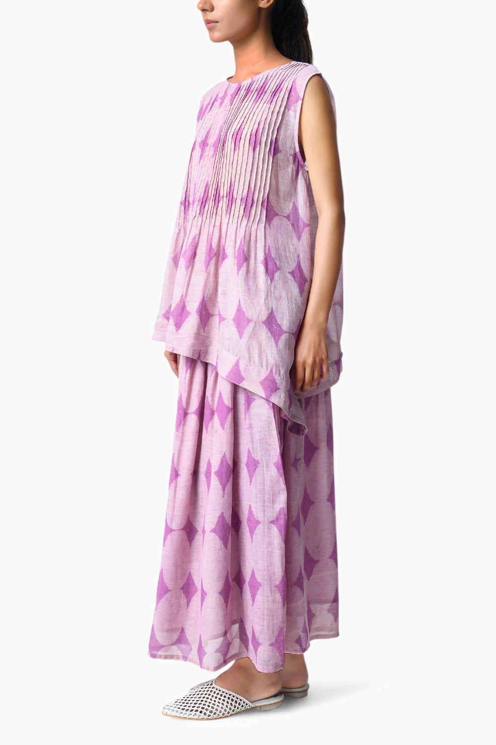 Pintuck Plum Cord Set