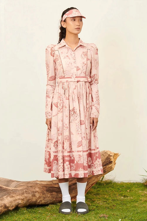 Peach Bunny Collar Dress